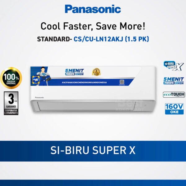 panasonic cs/cu ln12akj ac standard low voltage [1.5 pk] garansi resmi original