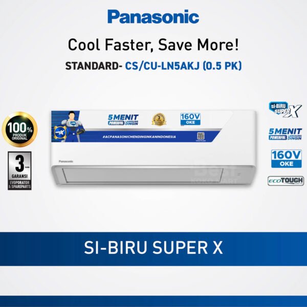 panasonic cs/cu ln5akj ac standard low voltage [0.5 pk] garansi resmi original