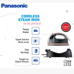 panasonic ni wl35/30 cordless steam iron garansi resmi original