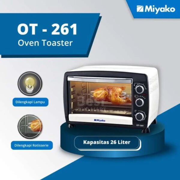 miyako ot 261 oven toaster pemanggang listrik [26 l] garansi resmi original