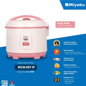 rice cooker miyako mcm507ip magic com magic warmer plus – penanak nasi 1.8 liter 3in1 garansi resmi original