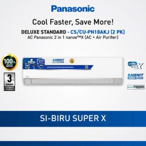 panasonic cs/cu pn18akj ac & purifier low voltage + nanoe x [2 pk] garansi resmi original