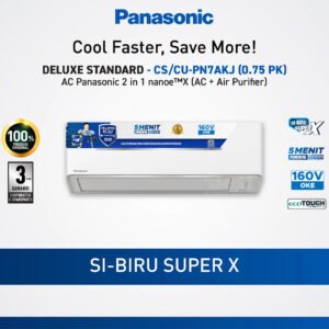 panasonic cs/cu pn7akj ac & purifier low voltage + nanoe x [0.75 pk] garansi resmi original