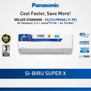 panasonic cs/cu pn9akj ac & purifier low voltage + nanoe x [1 pk] garansi resmi original