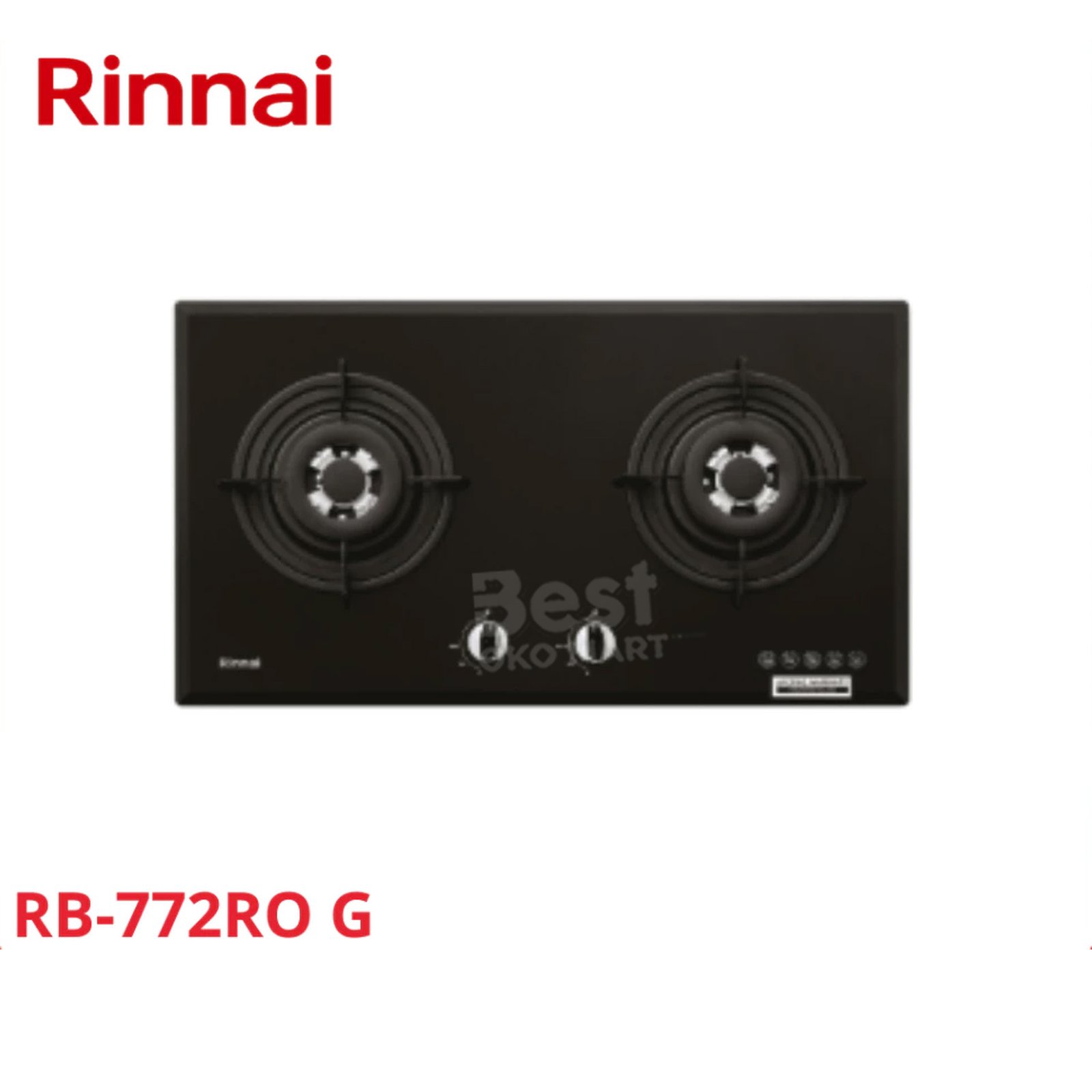 rinnai kompor tanam 2 tungku rb 772ro g garansi resmi original