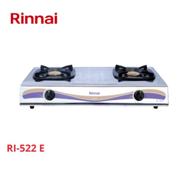 rinnai kompor gas 2 tungku ri 522 e garansi resmi original