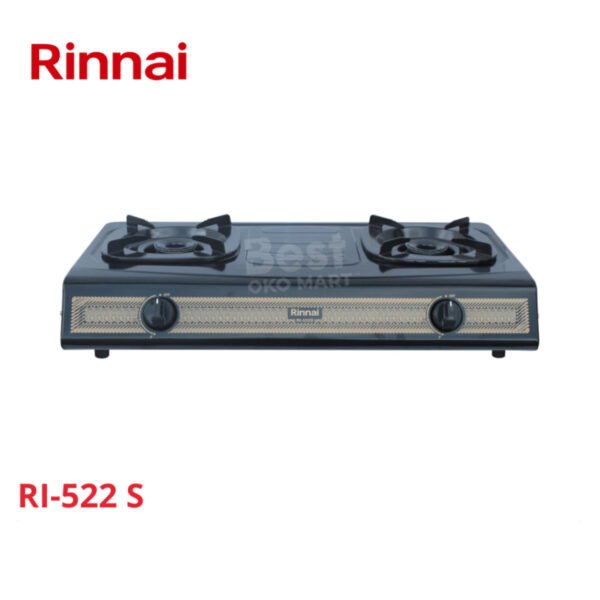 rinnai kompor gas 2 tungku ri 522 s garansi resmi original
