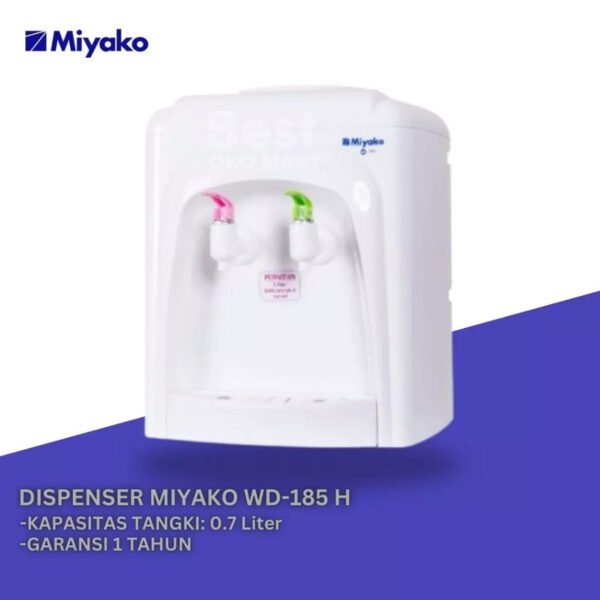dispenser miyako wd185h dispenser meja hot & normal white garansi resmi original