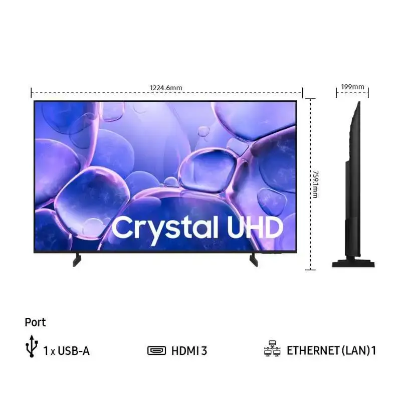 samsung 55" crystal uhd 4k u8000f smart tv | crystal processor 4k | smartthings | ua55u8000fkxxd garansi resmi original