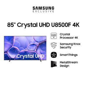Samsung 85" Crystal UHD 4K U8000F Smart TV | Crystal Processor 4K | SmartThings | UA85U8000FKXXD Garansi Resmi Original