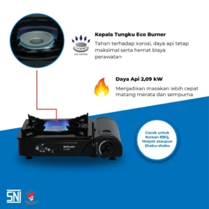 kompor portabel miyako cc200 hitam stove kompor piknik gas cartidge garansi resmi original