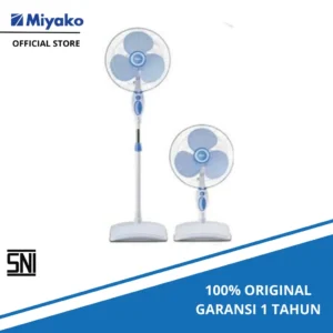 kipas angin miyako kas1618kbpl kipas meja & berdiri – stand fan 16 inch 2in1 kaki kotak jaring plastik garansi resmi original