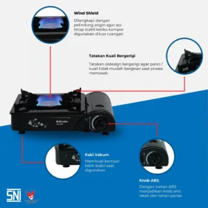 kompor portabel miyako cc200 hitam stove kompor piknik gas cartidge garansi resmi original