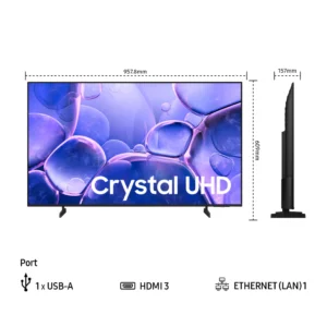samsung 43" crystal uhd 4k u8000f smart tv | crystal processor 4k | smartthings | ua43u8000fkxxd garansi resmi original