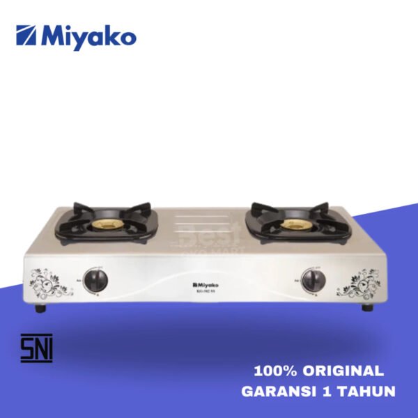 kompor gas miyako kg502ss stainless steel 2 tungku garansi resmi original