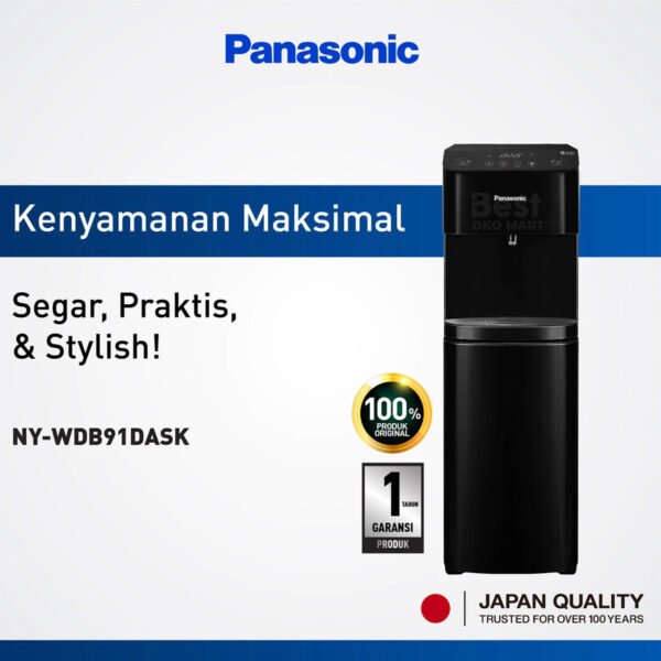 panasonic ny wdb91dask touchless water dispenser bottom loading black garansi resmi original