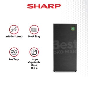 sharp kulkas 1 pintu 184l sj n192n hs / sjn 192 nhs 184 liter garansi resmi original
