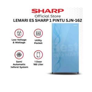 lemari es sharp 162d aurora 1 pintu garansi resmi original