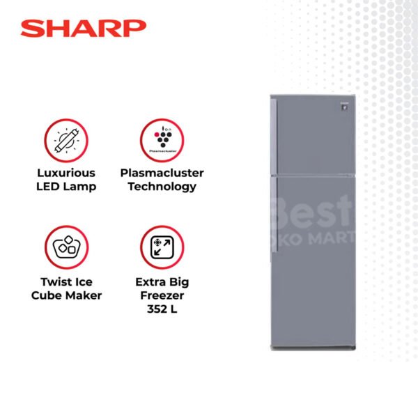 sharp kulkas 2 pintu sj 420gp sd / sj420gpsd / sj 420 gpsd / 420gpsd garansi resmi original