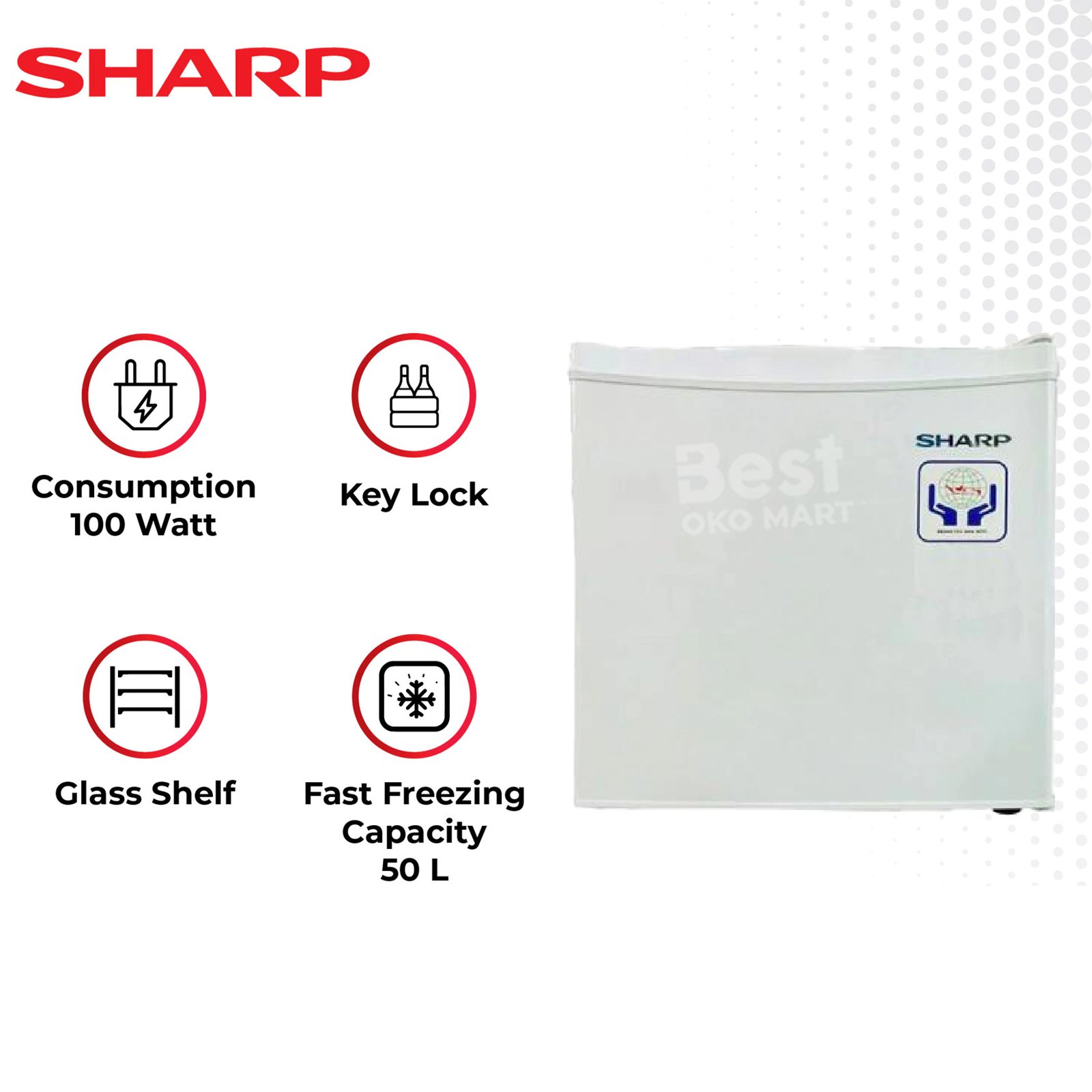 sharp minibar series sj 50mb xw 50liter white garansi resmi original sharp minibar series sj 50mb xw 50liter white garansi resmi original