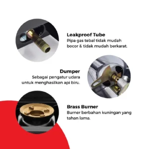 maspion kompor gas 2 tungku mkg 709 c garansi resmi original