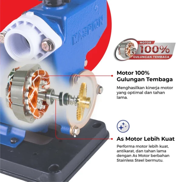 maspion water pump mesin pompa air manual mwp 125 kma garansi resmi original