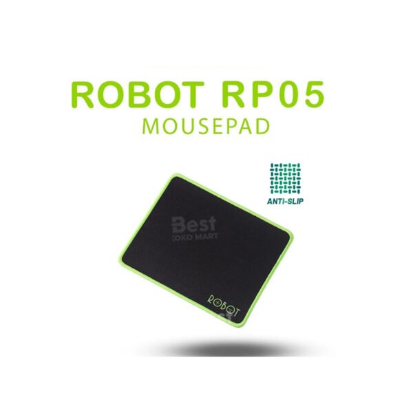 robot mousepad anti slip rp05 gaming polos hitam murah rubber original