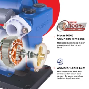 maspion water pump mesin pompa air otomatis mwp 129 pat garansi resmi original