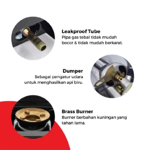 maspion kompor gas 1 tungku stainless steel mks 810 s garansi resmi original