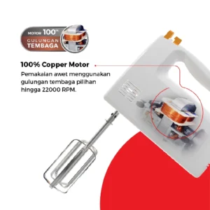 maspion electric hand mixer pencampur elektrik mt 1150 garansi resmi original