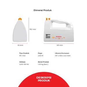 maspion electric hand mixer pencampur elektrik mt 1150 garansi resmi original