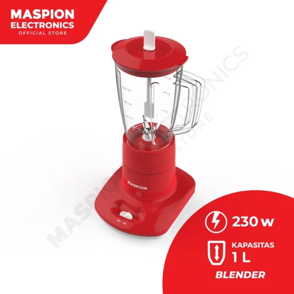 maspion pelumat blender plastik 1 liter mt 1261 pl garansi resmi original