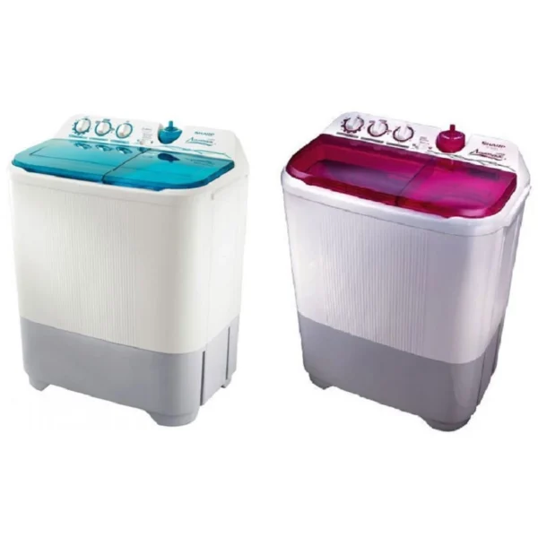 sharp mesin cuci twin tub es t95cr garansi resmi original