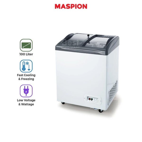 maspion freezer 100 liter ufh 100 c garansi resmi original