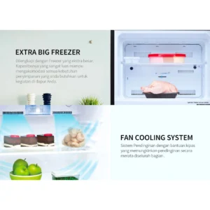 sharp kulkas 2 pintu sj 236mg gb shine magneglas series 187l garansi resmi original