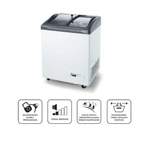 maspion freezer 100 liter ufh 100 c garansi resmi original