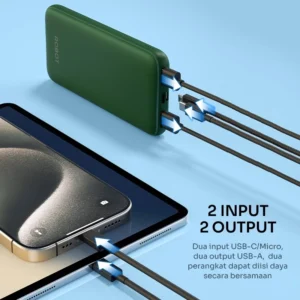 robot powerbank rt12 (upgrade dari rt180) 10000 mah dual input output slim original garansi 1 thn