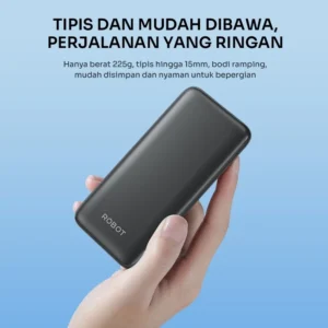robot powerbank rt12 (upgrade dari rt180) 10000 mah dual input output slim original garansi 1 thn