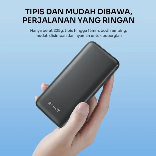 robot powerbank rt12 (upgrade dari rt180) 10000 mah dual input output slim original garansi 1 thn