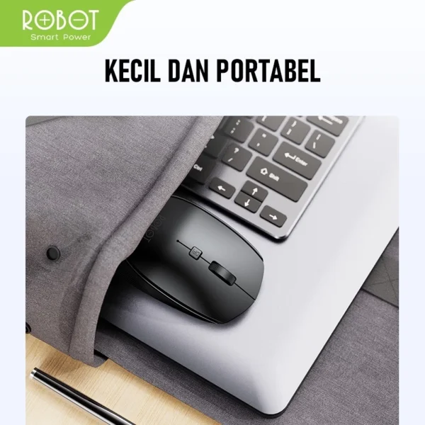 mouse wireless robot m205 2.4g 1600dpi receiver usb untuk pc laptop garansi resmi 1 tahun