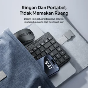 robot portable mini wireless set combo keyboard and mouse km3500 original garansi 1 tahun