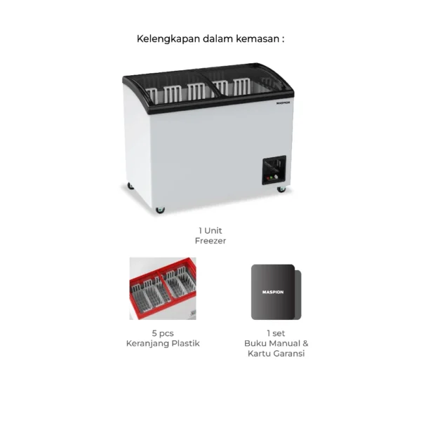 maspion freezer 300 liter ufh 300 c fk garansi resmi original