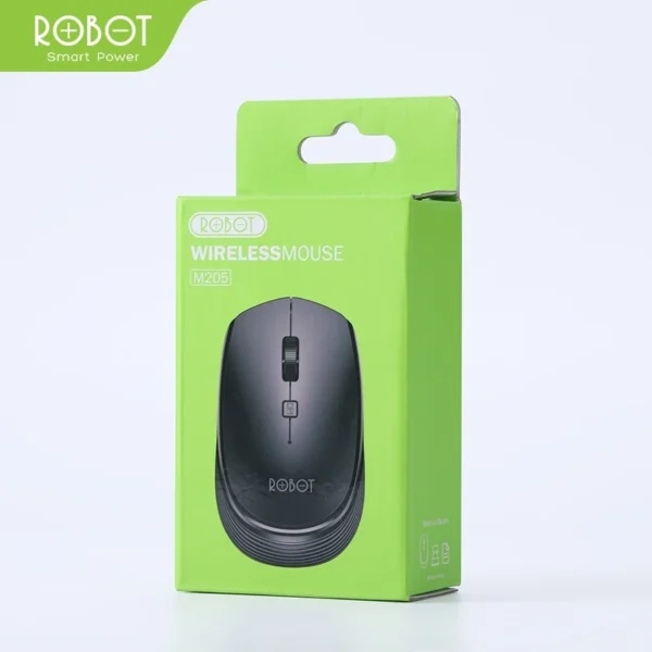 mouse wireless robot m205 2.4g 1600dpi receiver usb untuk pc laptop garansi resmi 1 tahun