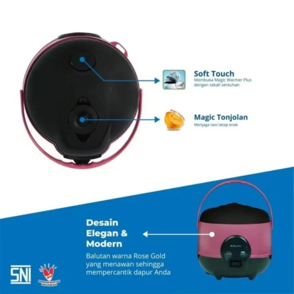 magicom miyako mcm 606 bsbc 0.6 liter anti lengket garansi resmi original