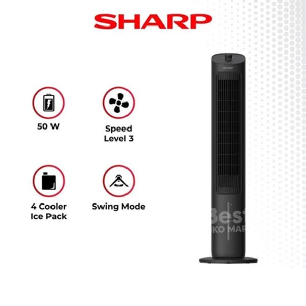 sharp air cooler with 4 ice pack pj r34ty b garansi resmi original