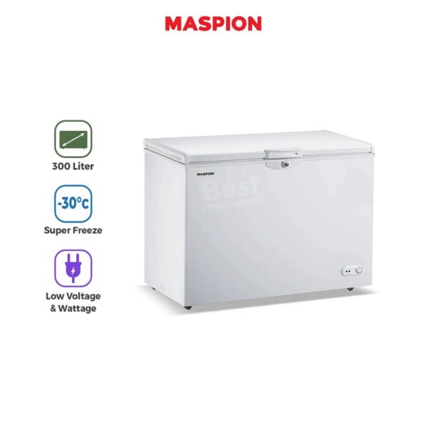 maspion freezer 300 liter ufh 300 t garansi resmi original
