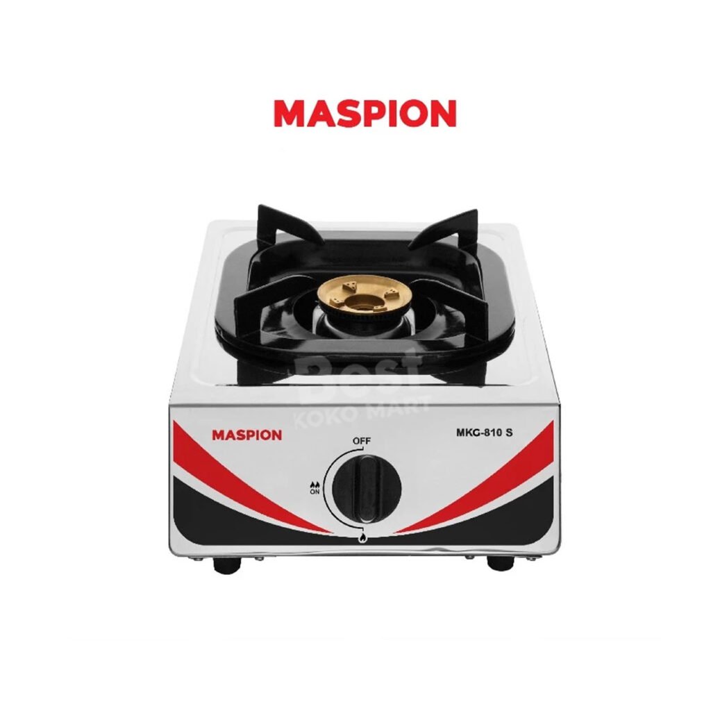 maspion kompor gas 1 tungku stainless steel mks 810 s garansi resmi original