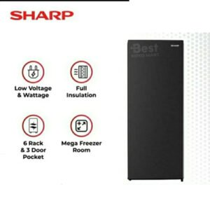 sharp fjm 186a hs standing freezer berdiri 6 rak 158 l garansi resmi orioginal