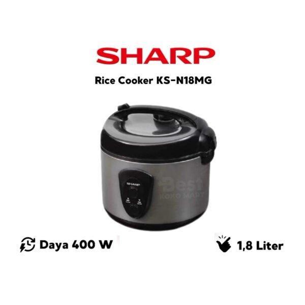 sharp rice cooker anti lengket 3 in 1 / magic com ksn 18 mg / ks n18mg rd (1,8 garansi resmi original