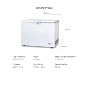 maspion freezer 200 liter ufh 200 tn garansi resmi original
